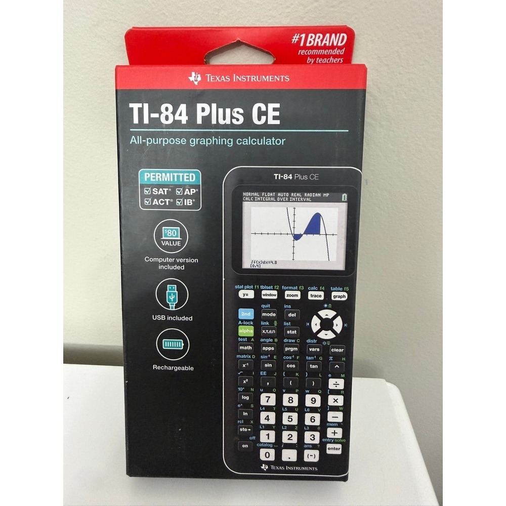 Texas Instruments TI-84 Plus CE Graphing Calculator Black NWT NEW